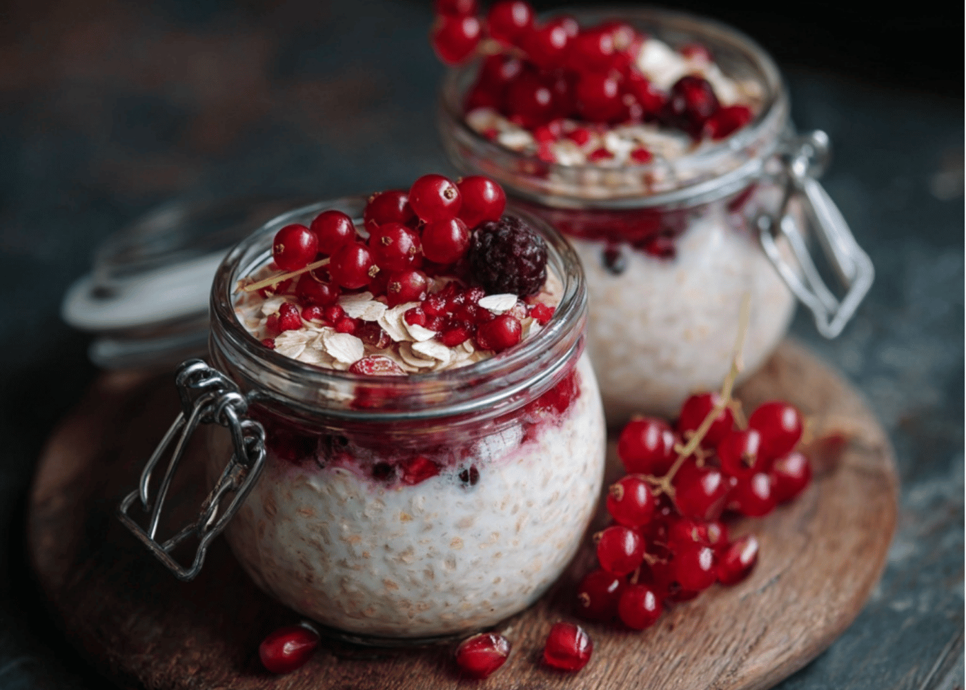“Overnight Oats with Red Fruits and KiwiRed Boost | Healthy Breakfast Recipe”